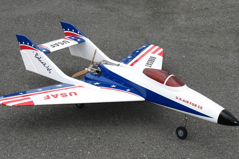  Радиоуправляемый 3D-самолет HobbyPro  GAS BOBCAT 46 white 