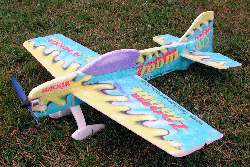  Радиоуправляемый 3D-самолет Hacker Model  Zoom Zoom 4D blue HC1300A 