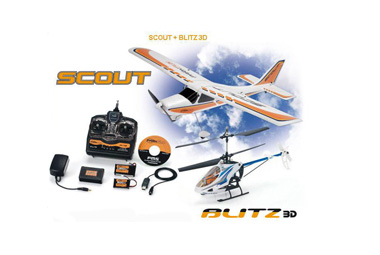 Радиоуправляемый вертолет  Protech «ParkFun Blitz 3D»  радиоуправляемый самолет «Scout 400»