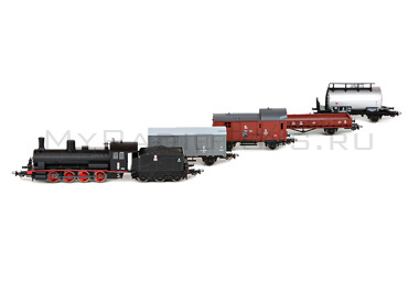 Стартовый набор железной дороги Piko PKP Dampflok G7   4 вагона  H0